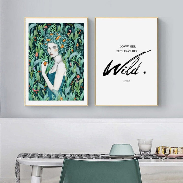Nordic Refresh Girl Poster Wall Print - Canvas Wall Art Painting | Bowlift