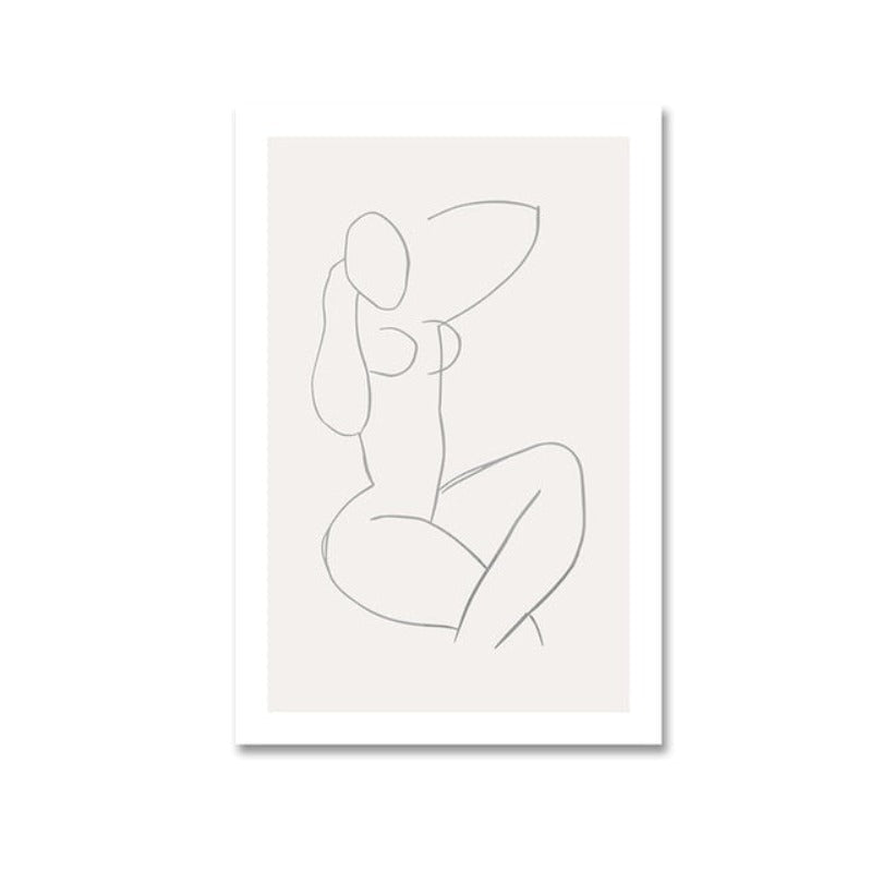 Scandinavia Vintage Figure Prints - Canvas Wall Art Painting | Bowlift