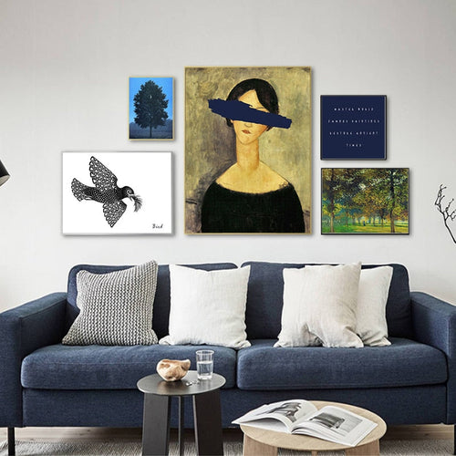 Pop Vintage Woman - Canvas Wall Art Painting | Bowlift