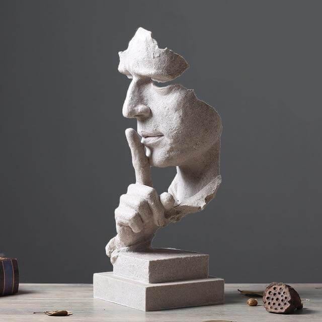Silence Is Gold Miniature Sculpture | Bowlift