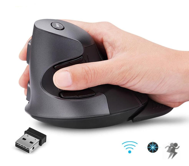 Ergonomic Vertical Wireless 6 Button Mouse | Bowlift