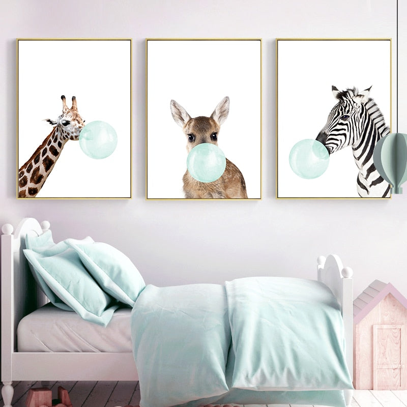 Lovely Nursery Wall Art - Canvas Wall Art Painting | Bowlift