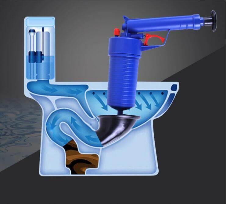 BowLift | High Pressure Air Drain Clog Remover Pump Plunger Kit