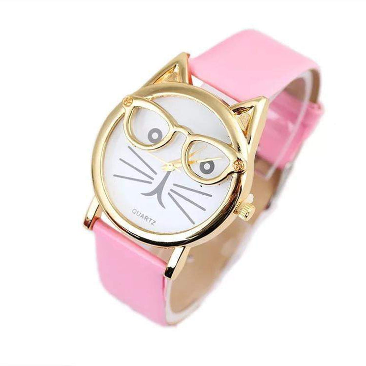 BowLift | Luxury Brand Women Clock Cute Glasses Cat Women Watches