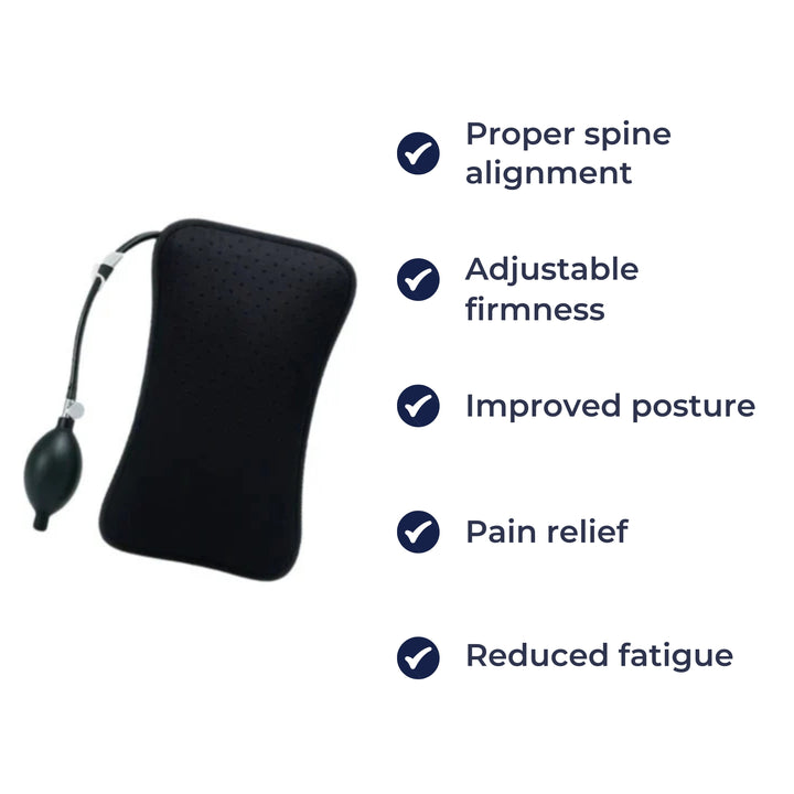 Spine Alignment – Adjustable Firmness – Back Pain Relief – Office Travel Car Seat Support Bowlift