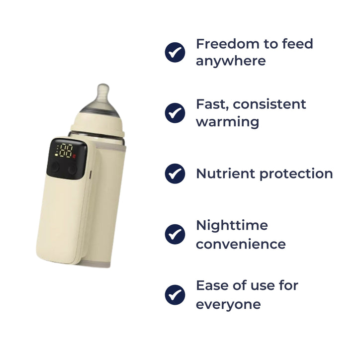 USB Rechargeable with LED Display – Spill-Free Compact Design – Travel & On-the-Go Parents Bowlift