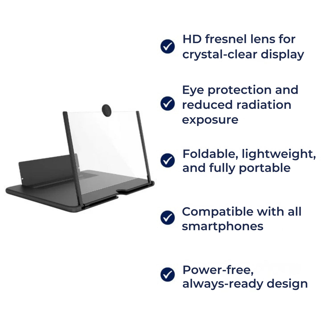 Eye-Protection HD Fresnel Lens – Foldable Portable Design – Bigger Screen Comfort Anywhere Bowlift