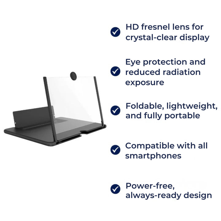 Eye-Protection HD Fresnel Lens – Foldable Portable Design – Bigger Screen Comfort Anywhere Bowlift