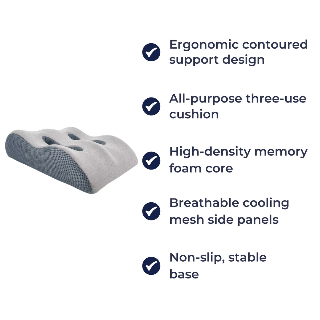 Improve Circulation & Swelling Relief – Memory Foam with Breathable Cover – Tired Legs Support Bowlift