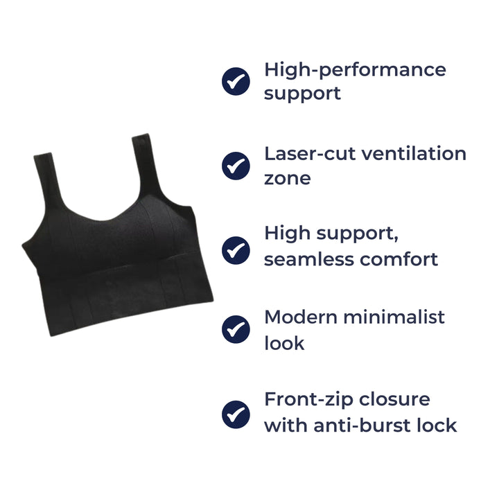 Cooling Quick-Dry Fabric – Medium Support Fit – Gym & Yoga Workout Bowlift