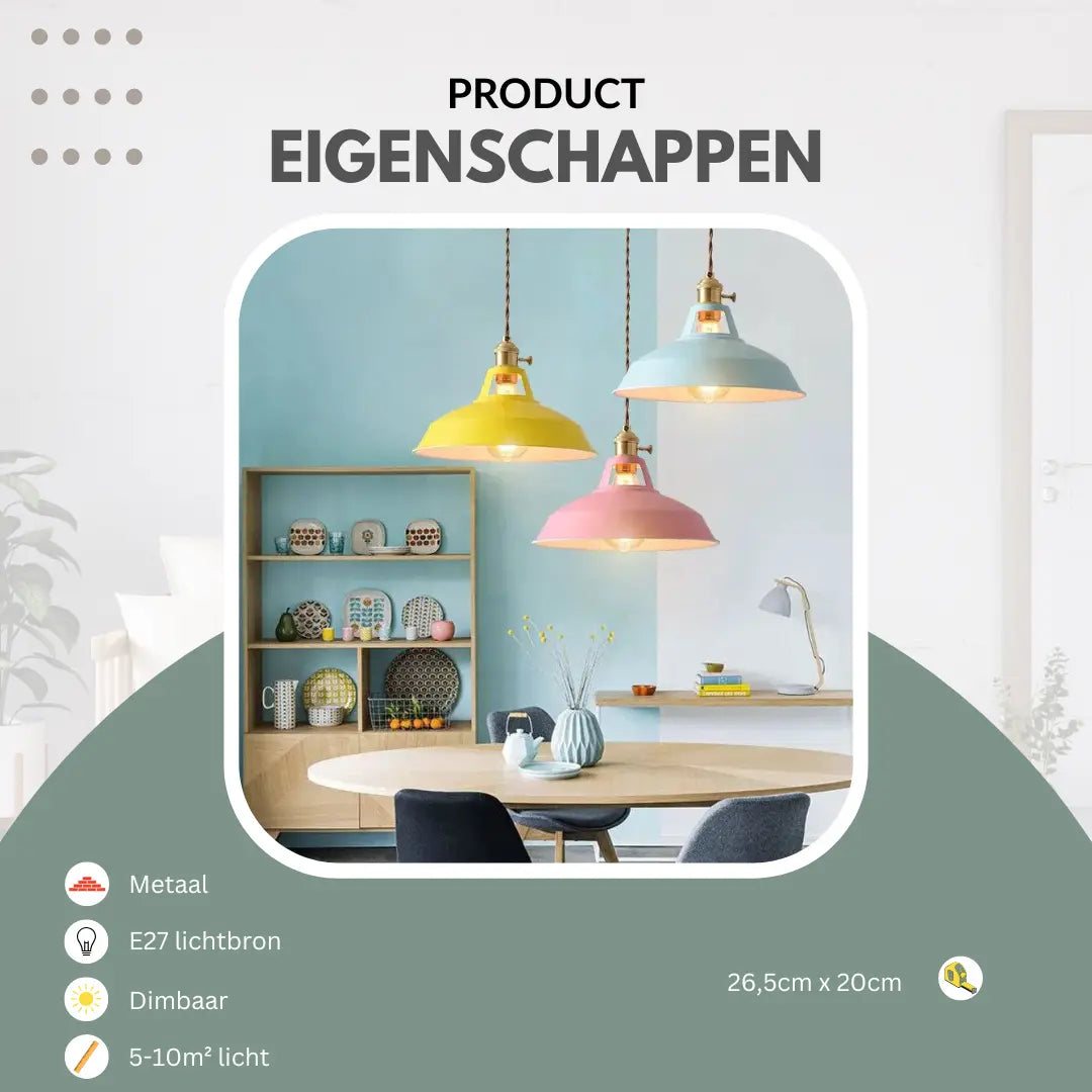 BowLift | Colored Retro Pendant Lamp