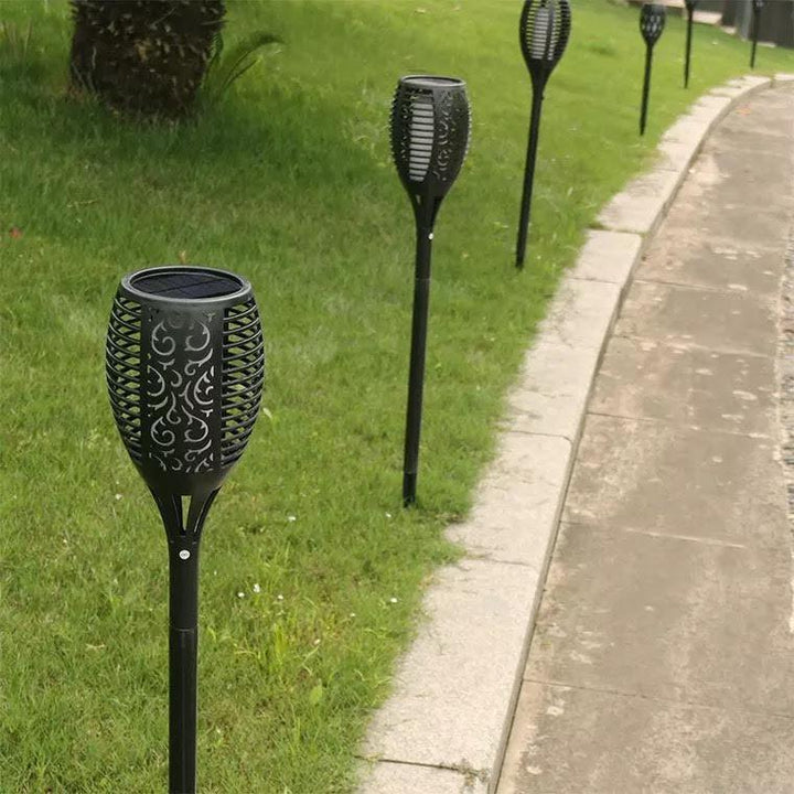 BowLift | LED Solar Garden Torches Deluxe 96 LED (4 pieces)