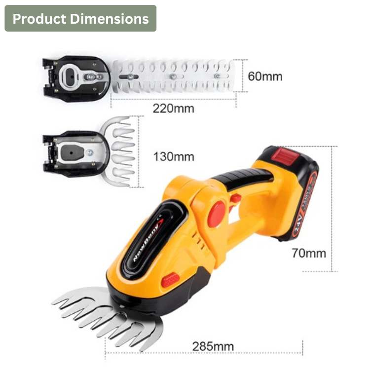 BowLift | Cordless 2-in-1 Hedge & Shrub Trimmer | Lightweight, Ergonomic & Ideal for Garden Maintenance