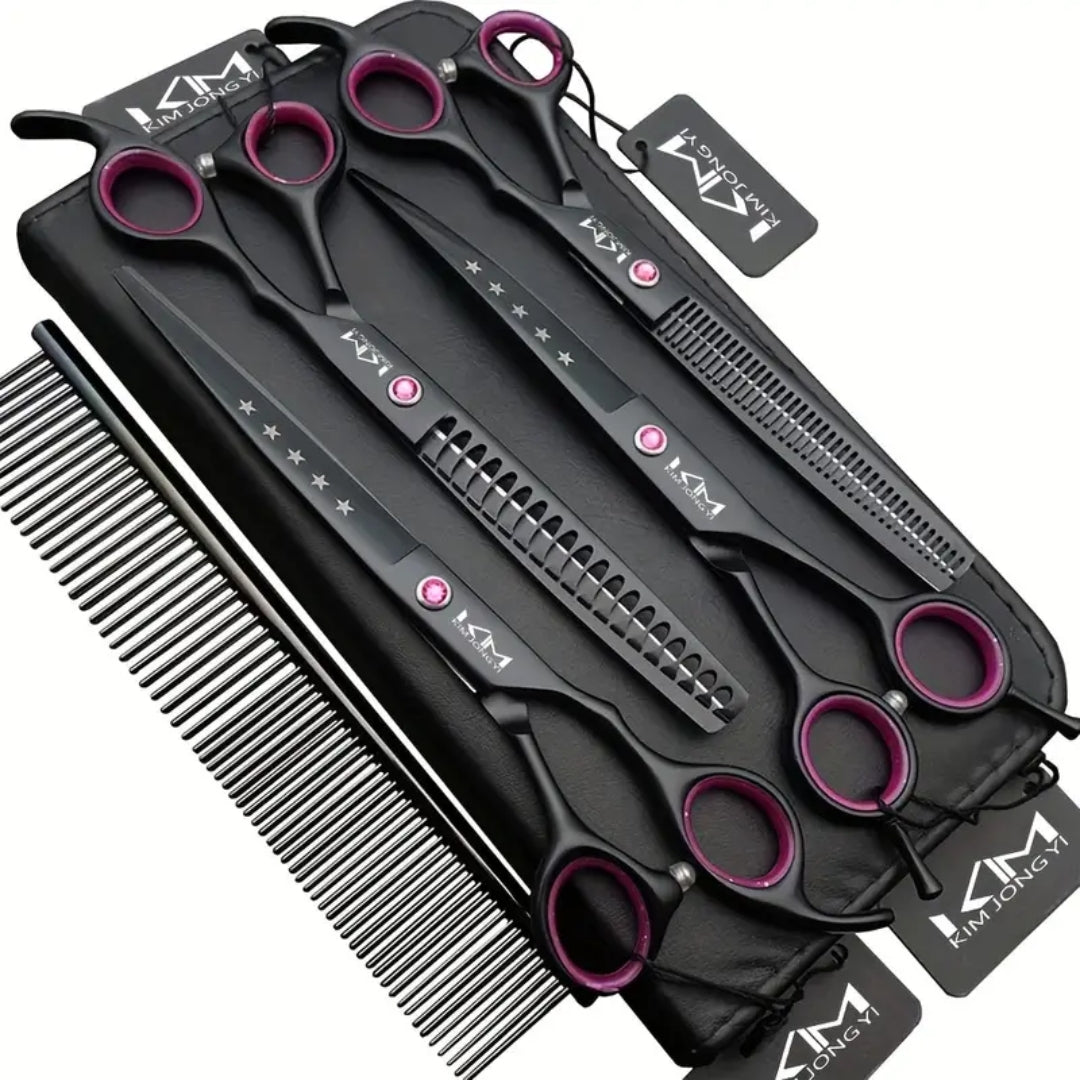 Professional Dog Grooming Scissors Set - PrecisionPaw Bowlift