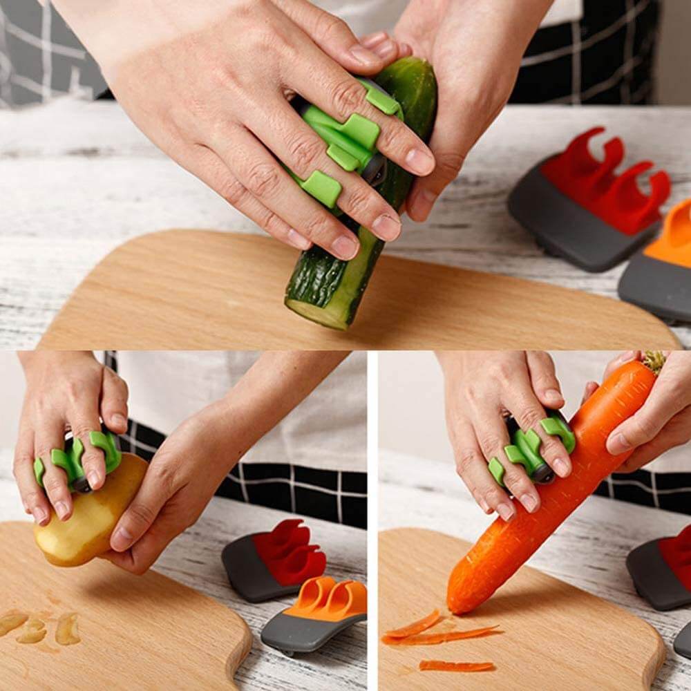 BowLift | Protective Vegetable Peeler – FingerGuard