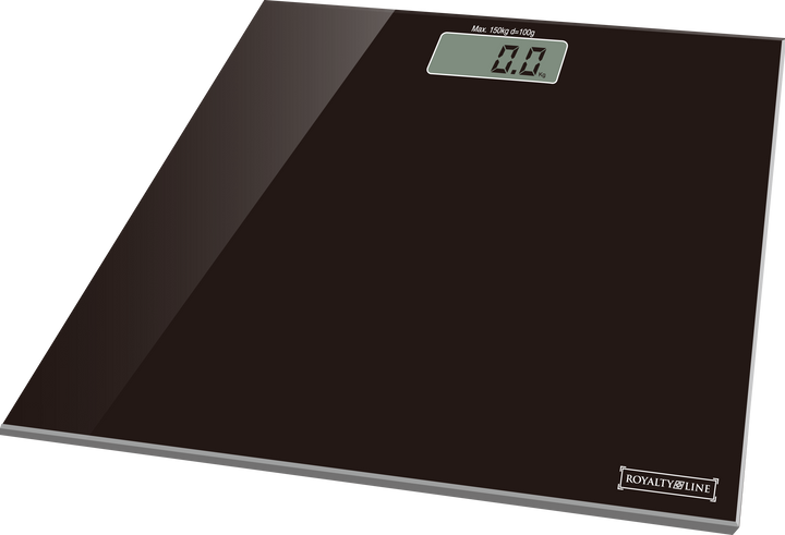 Body scale made of tempered glass (150 kg) Black - Electronic | Bowlift
