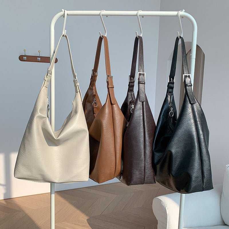 BowLift | PUFFYPOUCH – Soft PU Leather Dumpling Tote for a Playful, Chic Look