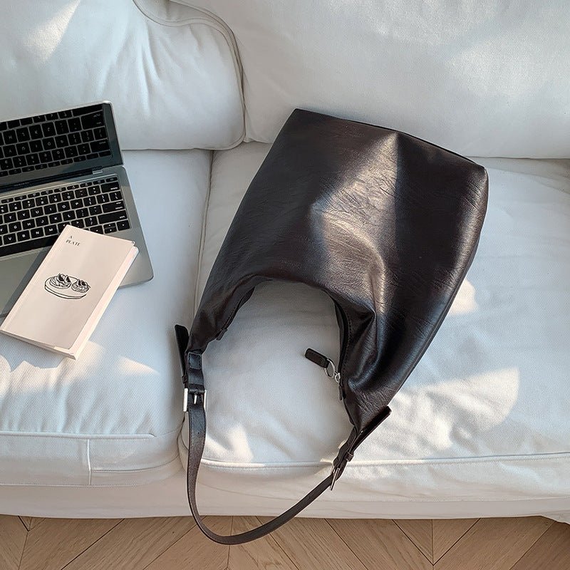 BowLift | PUFFYPOUCH – Soft PU Leather Dumpling Tote for a Playful, Chic Look
