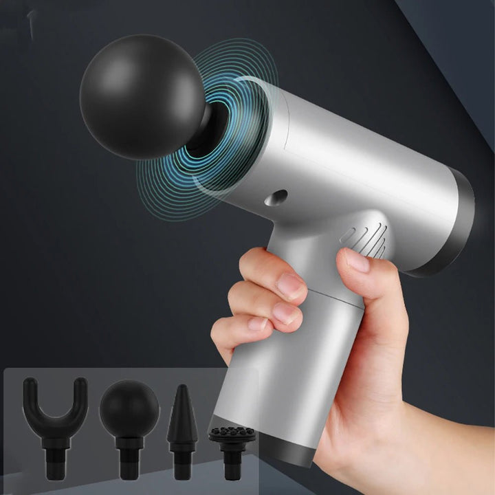 BowLift | PulsePro Mini – Compact Fascia Gun with 6 Speed Levels & 4 Massage Heads