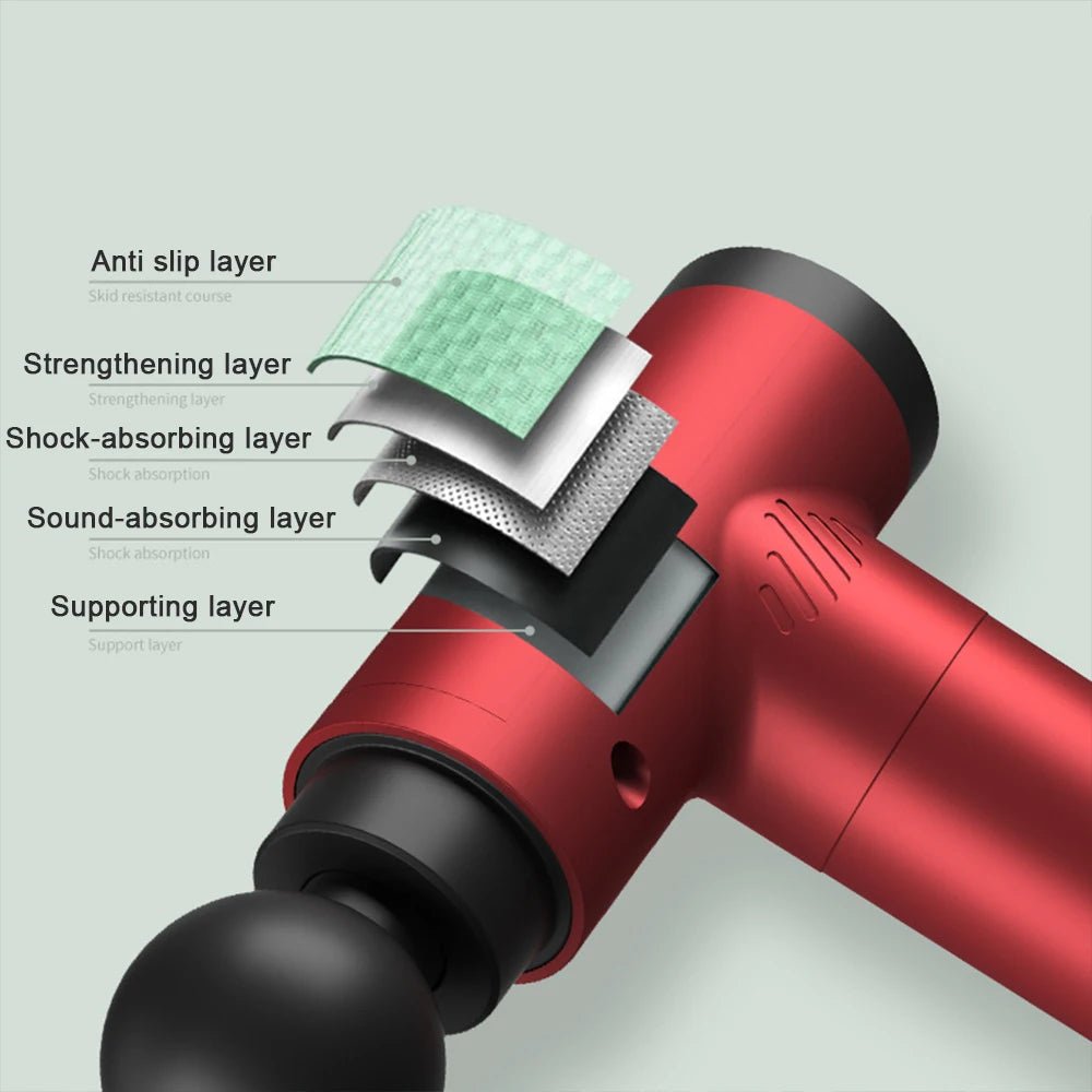 BowLift | PulsePro Mini – Compact Fascia Gun with 6 Speed Levels & 4 Massage Heads