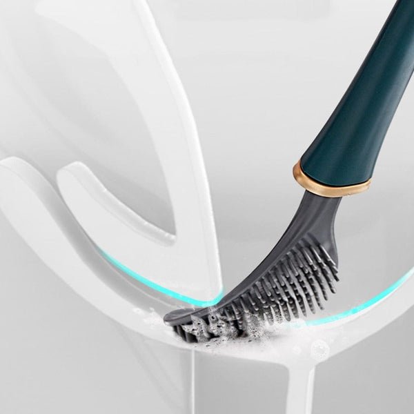 BowLift | PureScrub – Hygienic Silicone Toilet Brush with Holder