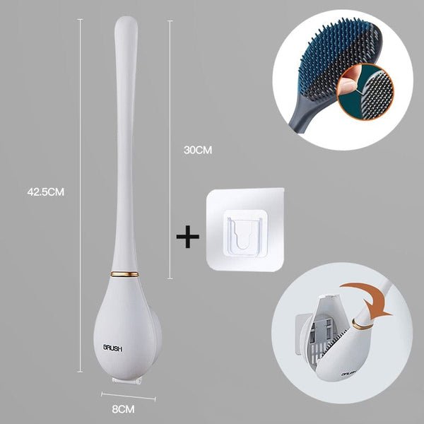 BowLift | PureScrub – Hygienic Silicone Toilet Brush with Holder
