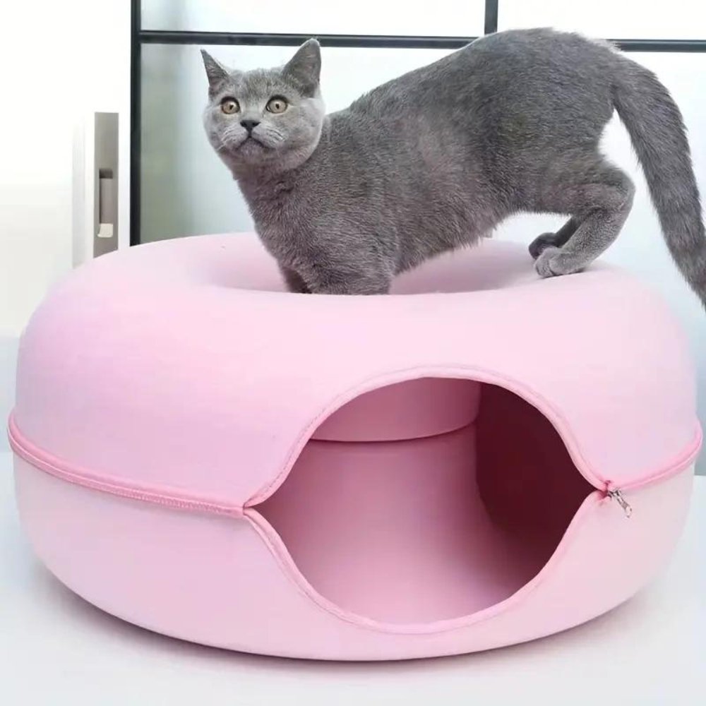 PurrTunnel • Cozy 2 - in - 1 Cat Tunnel Bed - Cat Tunnel Bed - BowLift