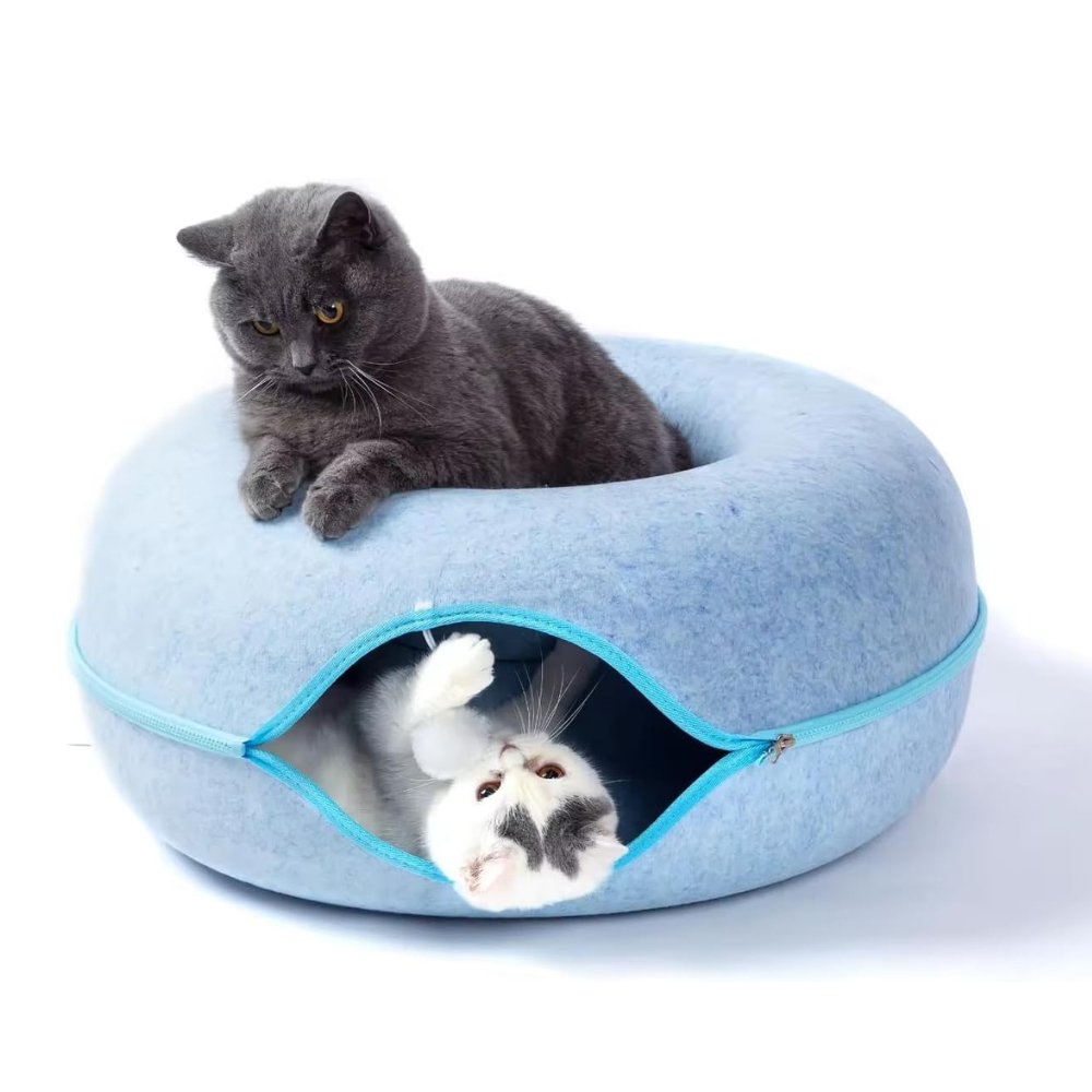 PurrTunnel • Cozy 2 - in - 1 Cat Tunnel Bed - Cat Tunnel Bed - BowLift