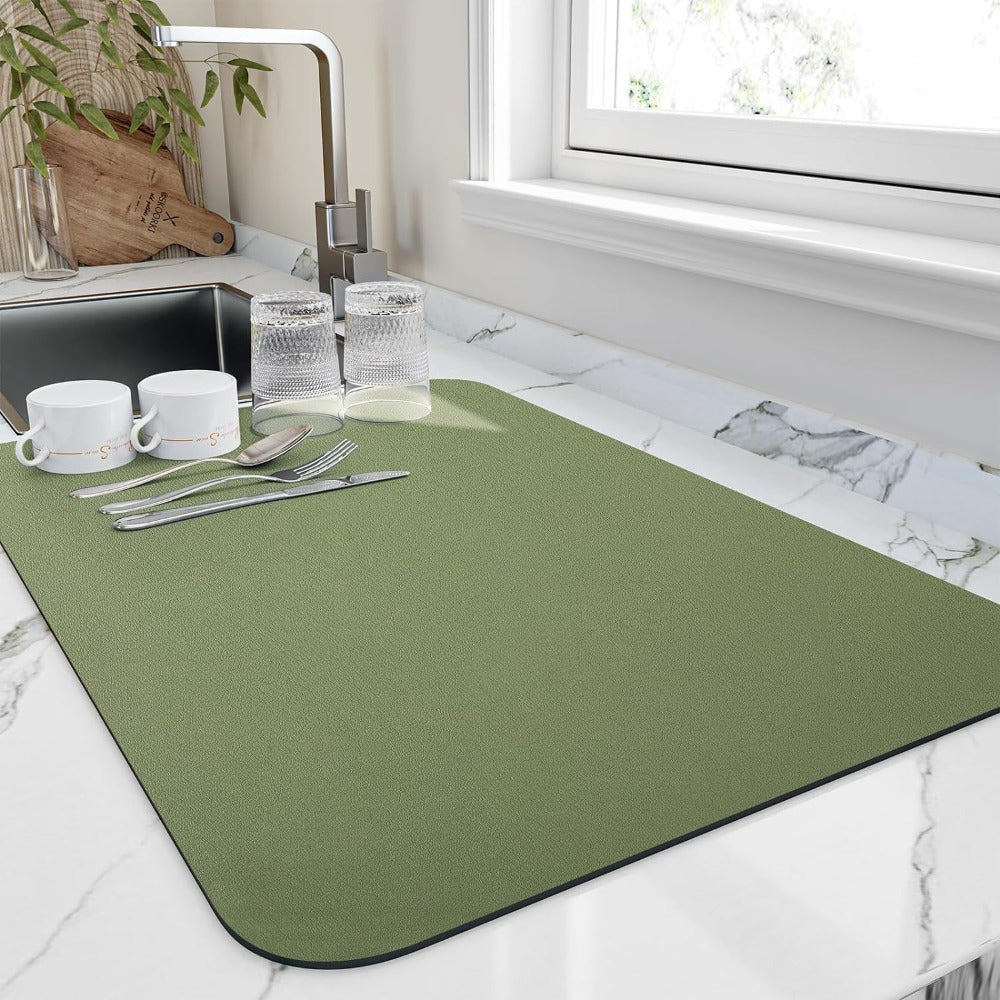 BowLift | Quick-Dry Dish Mat – Super Absorbent Diatomite for Fast Drying in 10 Minutes
