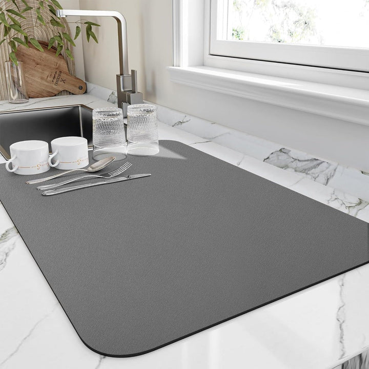 BowLift | Quick-Dry Dish Mat – Super Absorbent Diatomite for Fast Drying in 10 Minutes