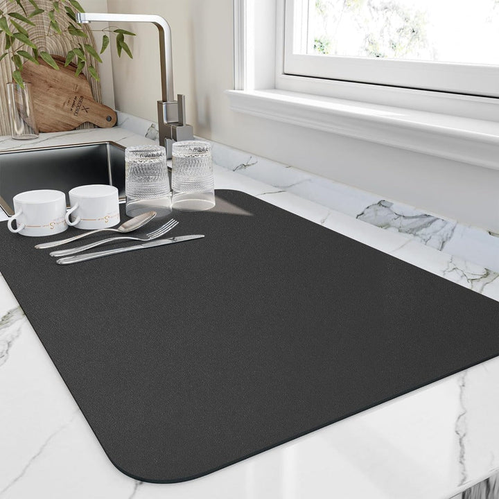 BowLift | Quick-Dry Dish Mat – Super Absorbent Diatomite for Fast Drying in 10 Minutes