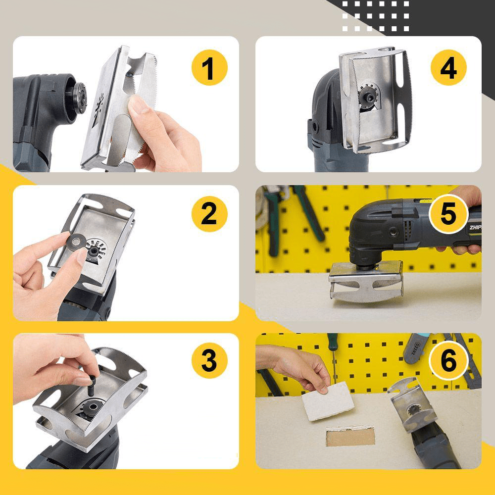 BowLift | QuickSlot Pro Cutter – Precision Square & Rectangle Cutter for Multi-Tools