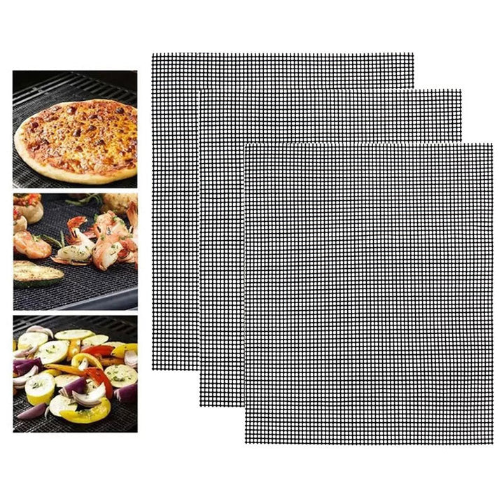 Teflon Non-stick BBQ Grill Mesh Mat for Reusable Cleaning | Bowlift
