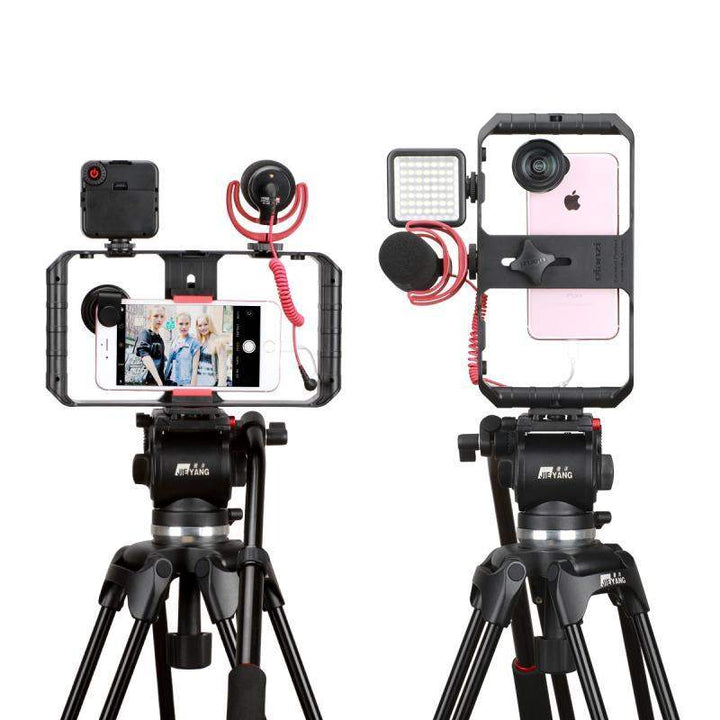 BowLift | VideoGrip Smartphone Stabilizer – Professional Filmcage with Cold Shoe Mounts