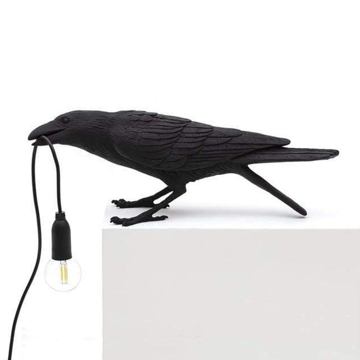 NachtRaaf Ambient Lamp – Decorative bird lamp made of resin for warm lighting | Bowlift