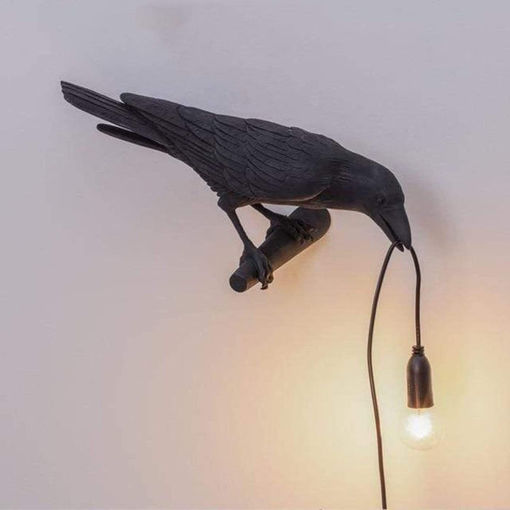 NachtRaaf Ambient Lamp – Decorative bird lamp made of resin for warm lighting | Bowlift