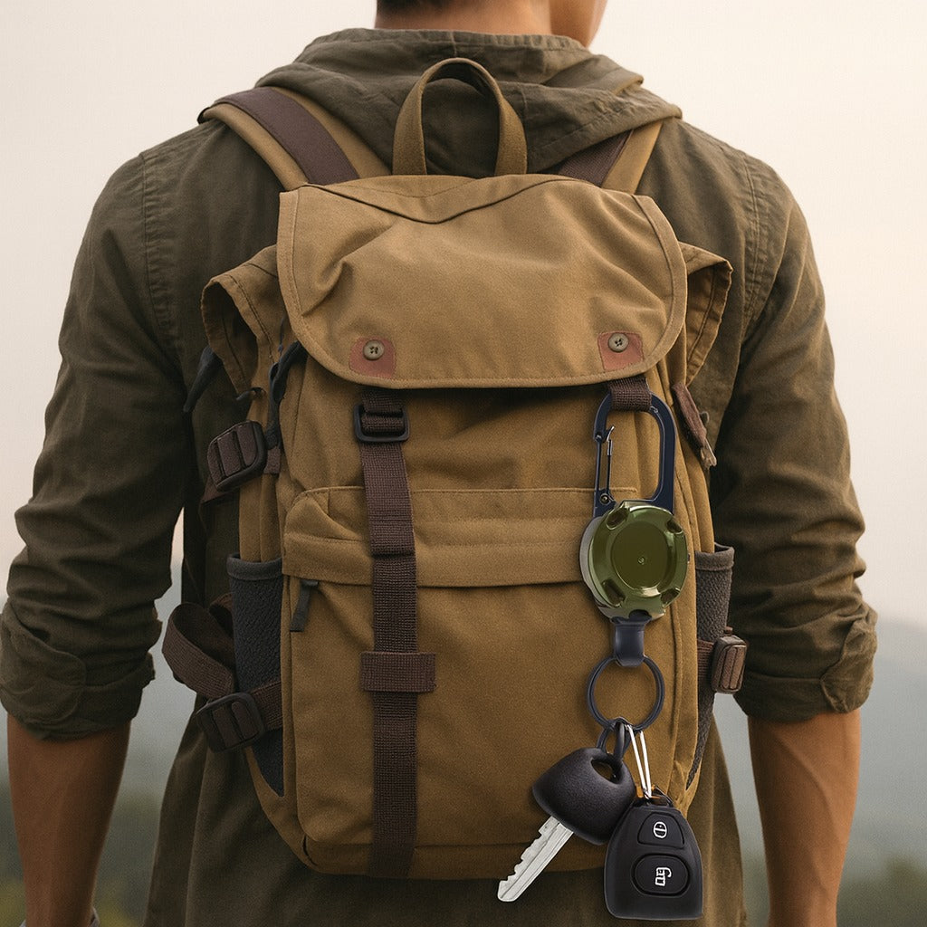 Trail Lock Anti-Lost Retractable Carabiner Keychain | Bowlift