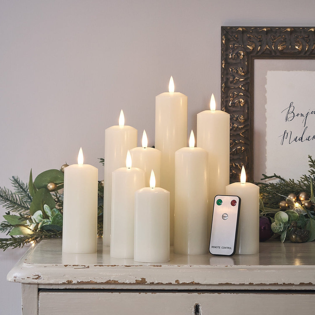 BowLift | LED Wax Pillar Candles Remote Set