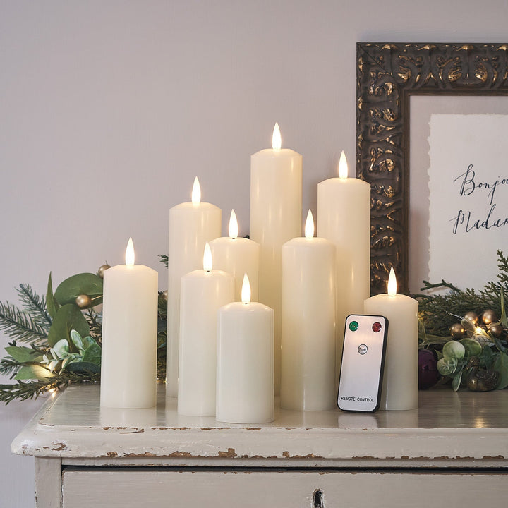 BowLift | LED Wax Pillar Candles Remote Set