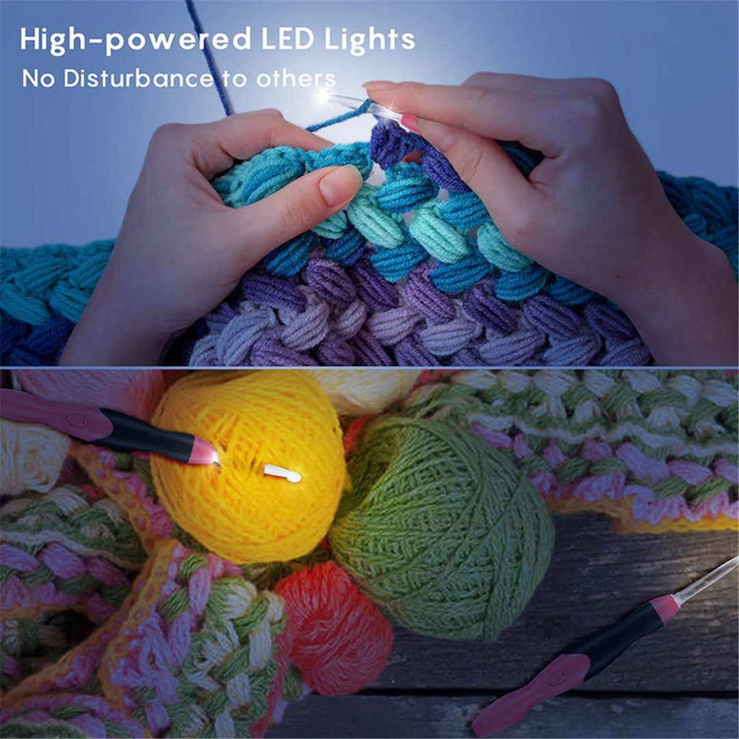 BowLift | Rechargeable Light-Up Crochet Hooks Set