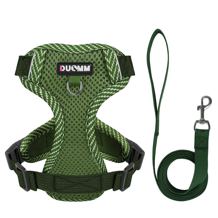 Reflective Harness and Leash Set for Small Dogs - AirFlex Bowlift