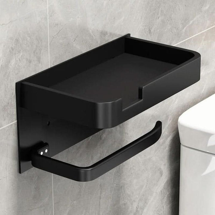 BowLift | Modern Wall-Mount Toilet Paper Holder – Metal Finish