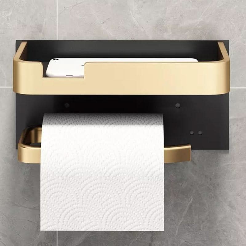 BowLift | Modern Wall-Mount Toilet Paper Holder – Metal Finish