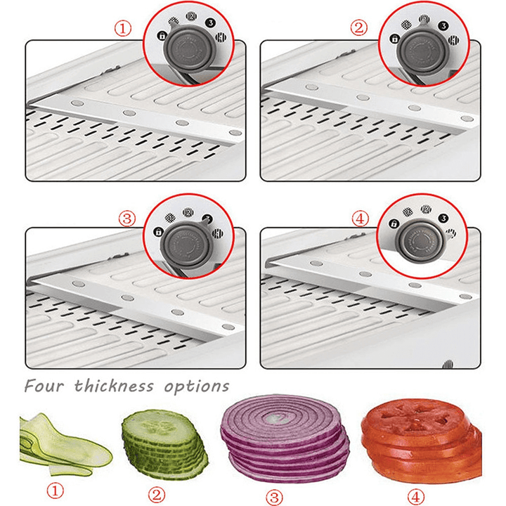 BowLift | Adjustable Stainless Steel Manual Vegetable Slicer Cutter