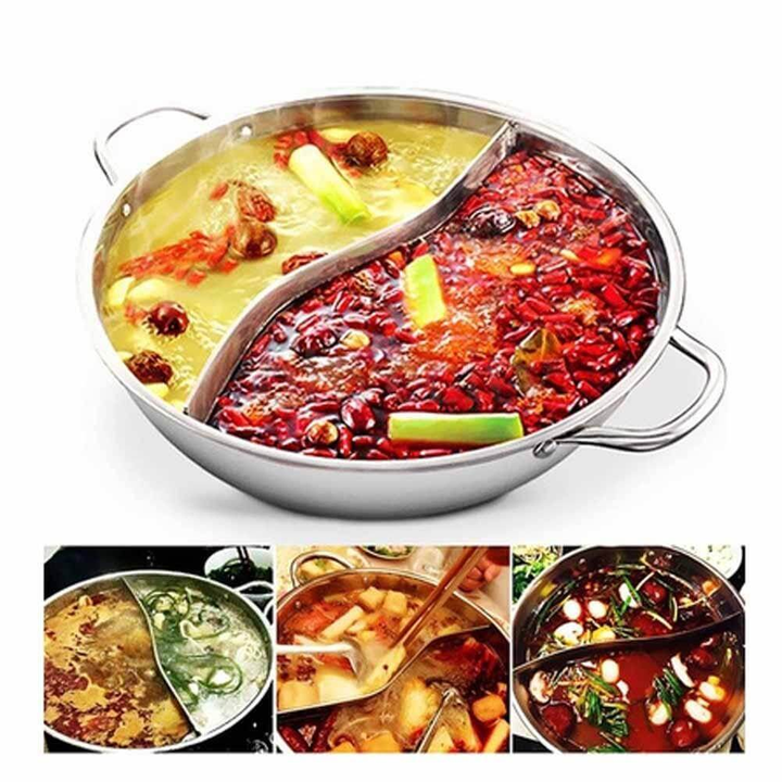 Hot Pot Twin Divided Stainless Steel Pan | Bowlift