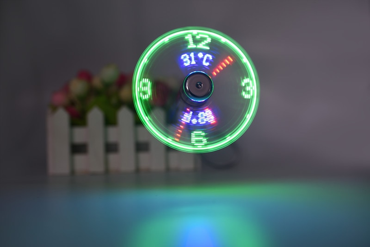USB Fan Time And Temperature Display Clock | Bowlift