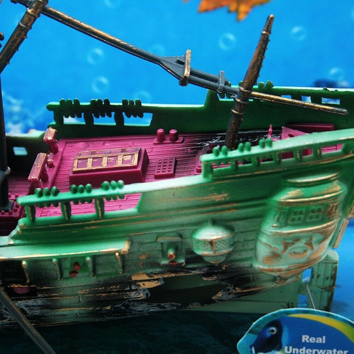 Large Shipwreck Aquarium Decoration | Bowlift