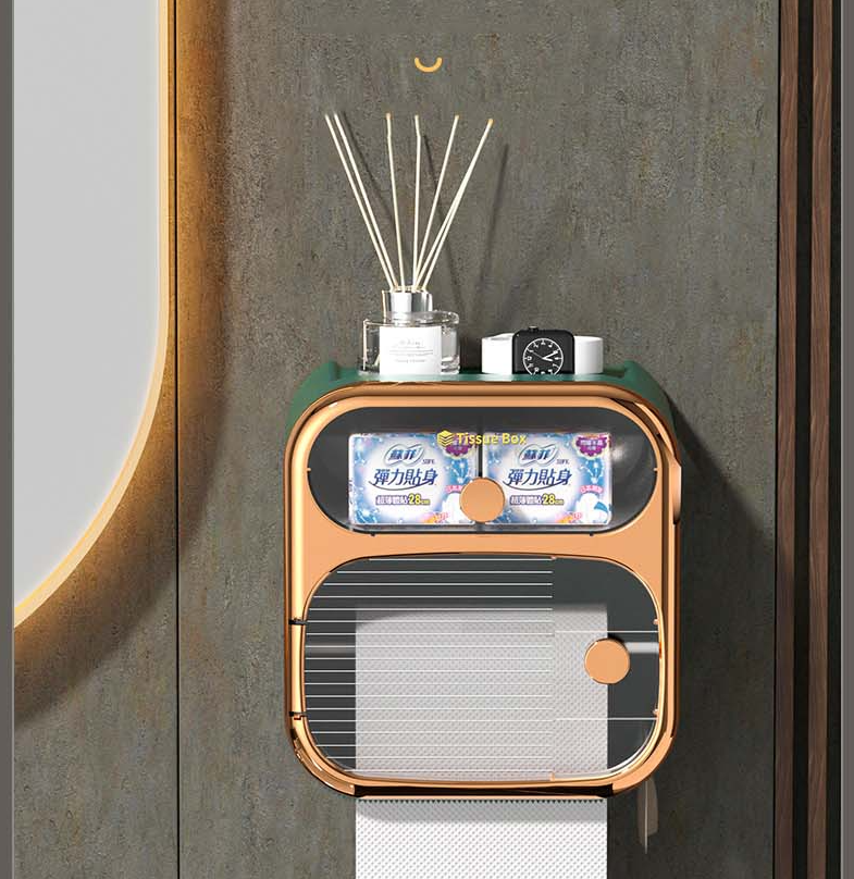 BowLift | MultiBox Wall-Mounted Toilet Paper Towel Storage Box