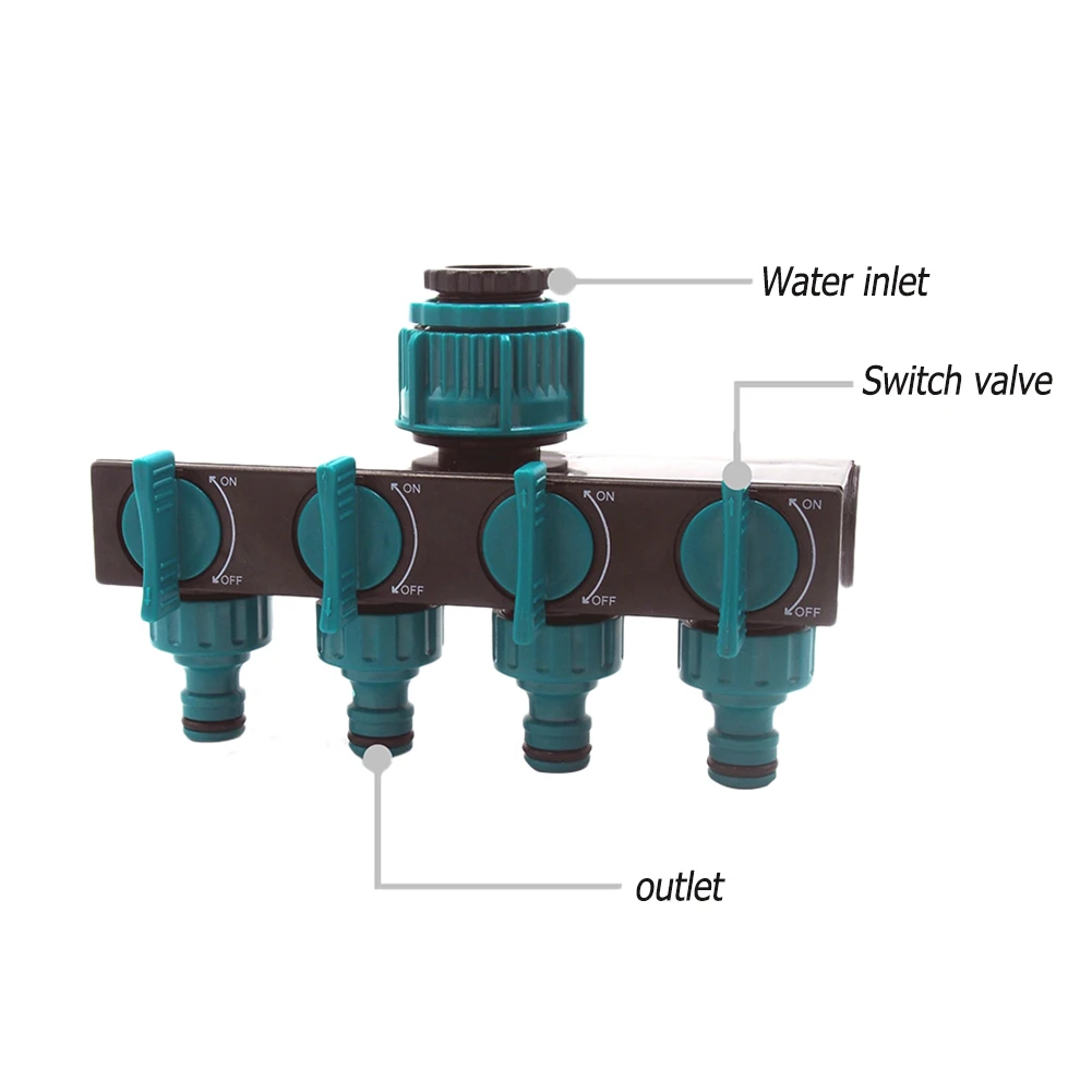 4-Way Garden Tap Water Splitter | Bowlift