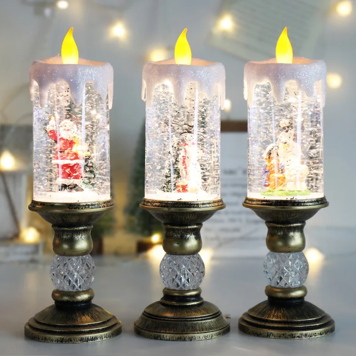 Crystal Echo Christmas Water Candle | Bowlift